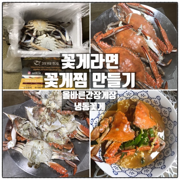 냉동꽃게로 꽃게찜 꽃게라면 만들기 올바른간장게장 급냉꽃게 맛 리뷰