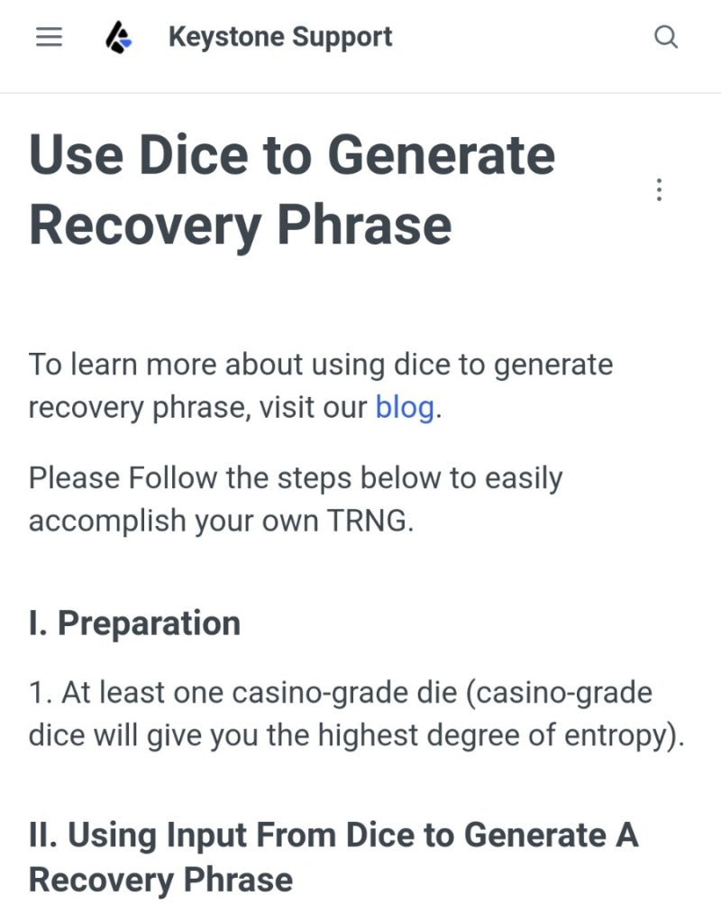 주사위 굴리기로 비트코인 지갑 만들기[키스톤(Keystone) 월렛 2-1편] : 네이버 블로그