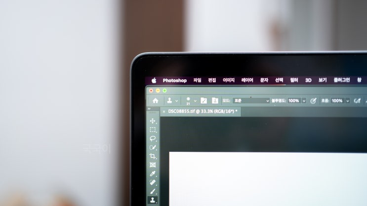 포토샵 보정 배경 바탕 하얗게 하는 방법