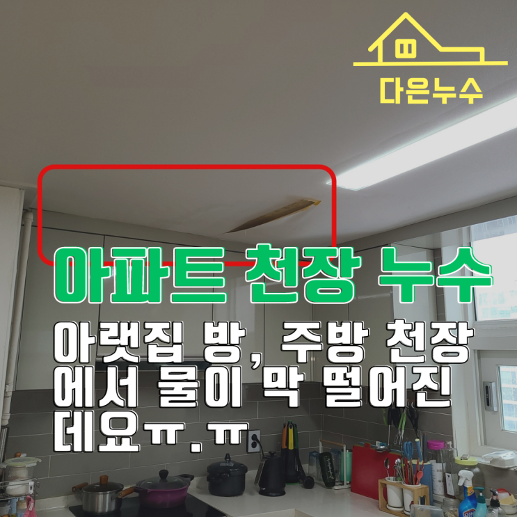  동탄누수탐지 아파트 천장 누수-아랫집 천장에서 물이 막 떨어져요! 보일러 배관 누수 사례