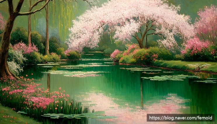 그림소설 : 지베르니의 봄(Giverny Springtime) - 클로드 모네(Monet) - "지베르니의 색(The Colors of Giverny)"