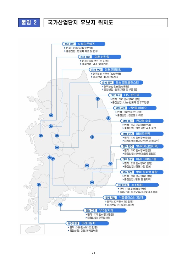 국가첨단산업단지 15개 조성 발표 (국가산단 발표) 국가첨단산업단지 15개 조성 발표 (국가산단 발표)