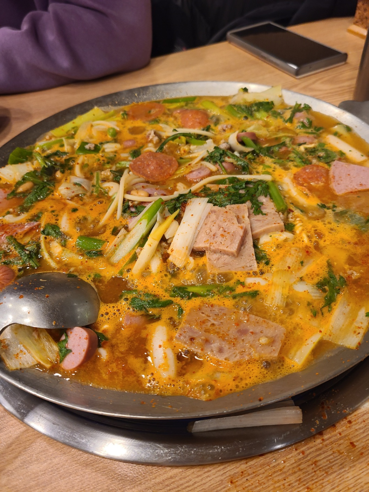  [내돈내산] 스파게티 면발이 신기하게 잘 어울렸던 미아사거리 부대찌개집_의정부부대찌개