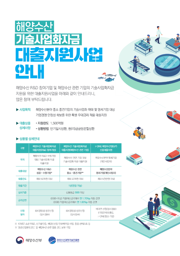 2023년 해양수산 기술사업화자금 대출지원사업 공고 2023년 해양수산 기술사업화자금 대출지원사업 공고