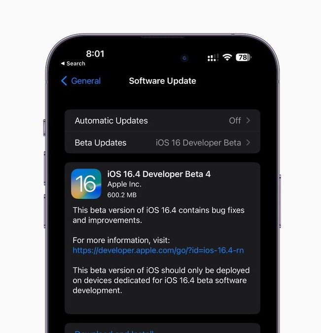 애플 iOS 16.4 , iPadOS 16.4, macOS 13.3 , watchOS 9.4 개발자용 베타 4 공식 업데이트 출시