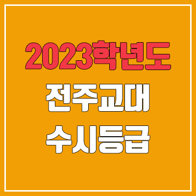 2023 전주교대 수시등급 (예비번호, 전주교육대학교)