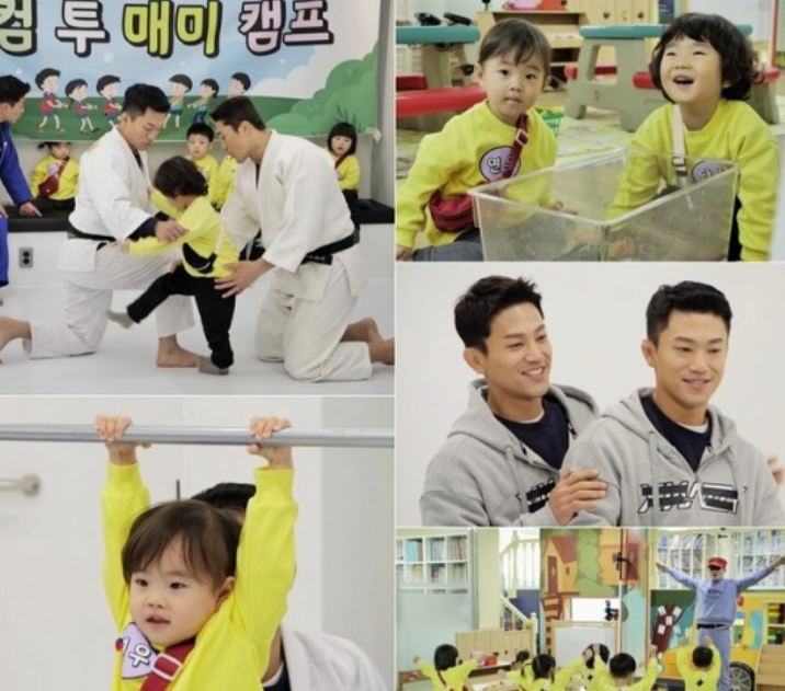 단연 남매, 父 김동현 유도 재능 닮아…국대 조준호 업어치기(슈돌) 단연 남매, 父 김동현 유도 재능 닮아…국대 조준호 업어치기(슈돌)