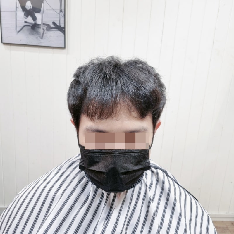 남성탈모 인기 헤어스타일 펌 헤어스타일 M자형 이마펌 숏컷이지만 단발머리 리젠시 컷 머리길이 성장과정