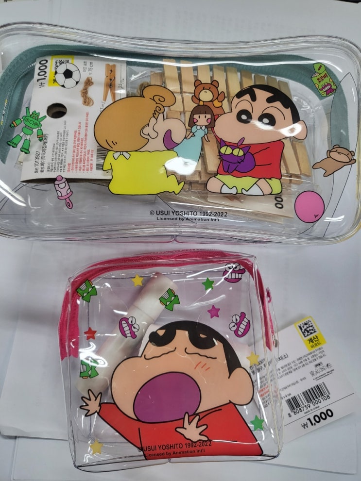  다이소 짱구 파우치 품번은! 드디어 구매!