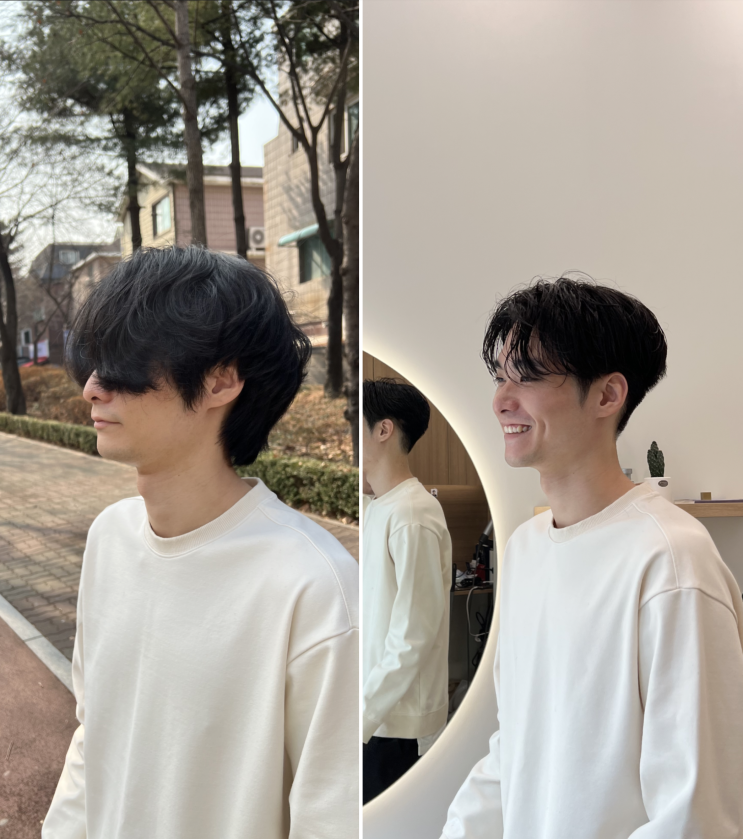  리프펌, 리프컷으로 다시태어난 후기. 강남역 남성컷 전문<로위 강남점 영찬 디자이너>