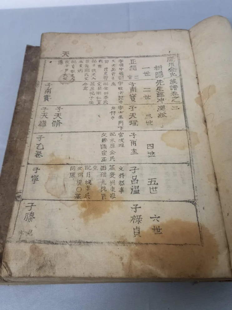 경주김씨족보(慶州金氏族譜) 수원옛날책 수원고서적