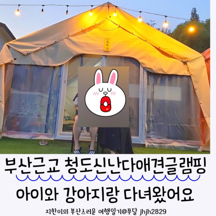  부산근교 청도신난다애견글램핑 아이와 강아지랑 다녀왔어요