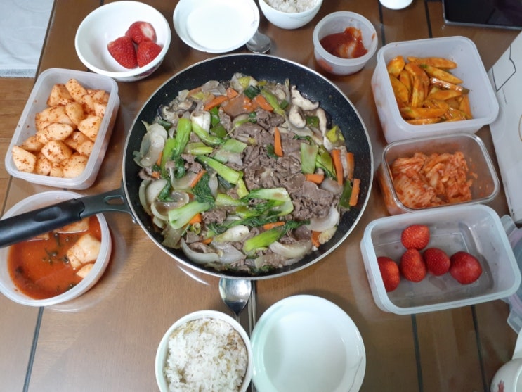  불고기 청경채 백반