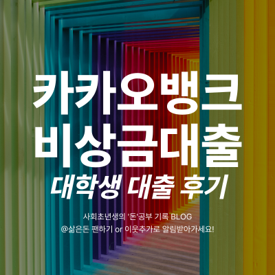 카카오뱅크 비상금대출 대학생 후기, 이자 상환 방법