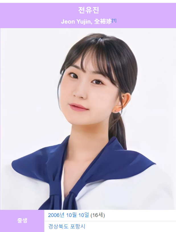전유진Jeon Yujin, 全裕珍 옥산전씨-경상북도 포항시 남구... 