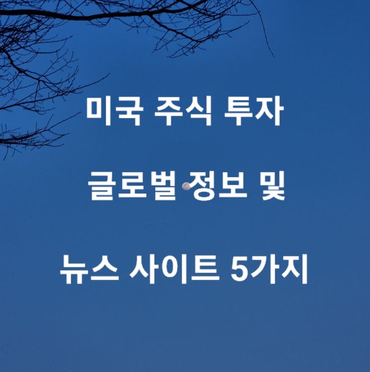  미국 주식 투자 글로벌 정보 및 뉴스 사이트 5가지