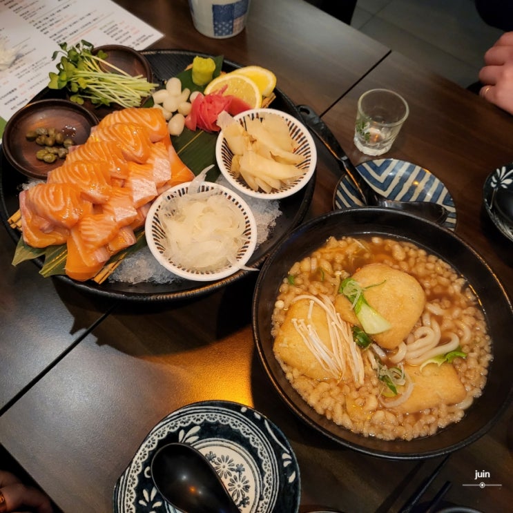대구 동천동 술집 유우야케에서 연어사시미 제대로 즐겼어요
