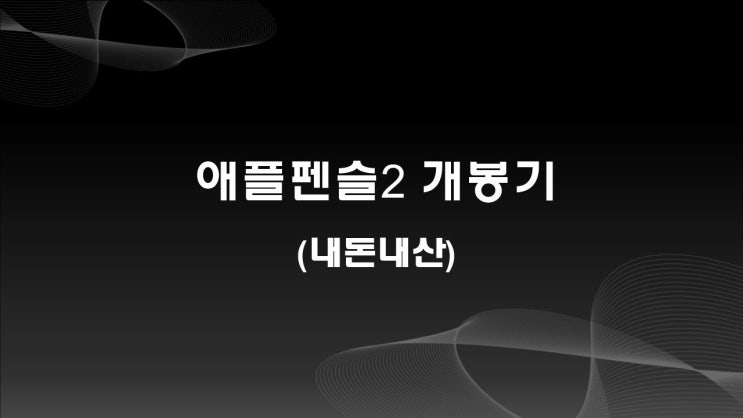  애플펜슬2세대 개봉 (내돈 내산)