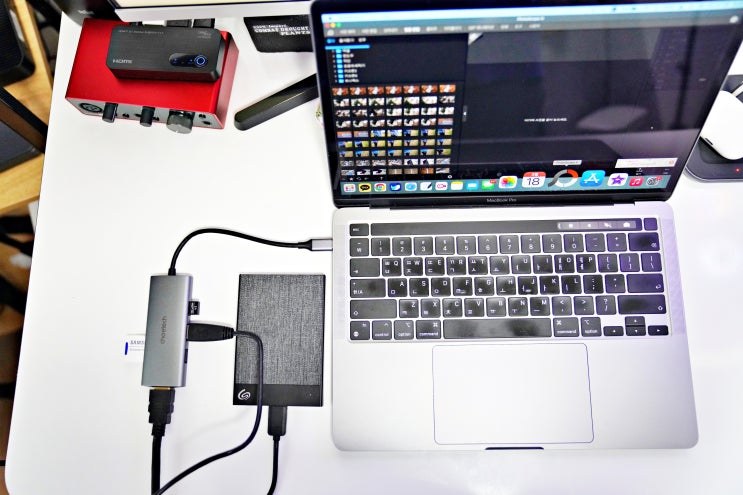  C타입 노트북 USB허브, 맥북 HDMI 외장모니터 연결