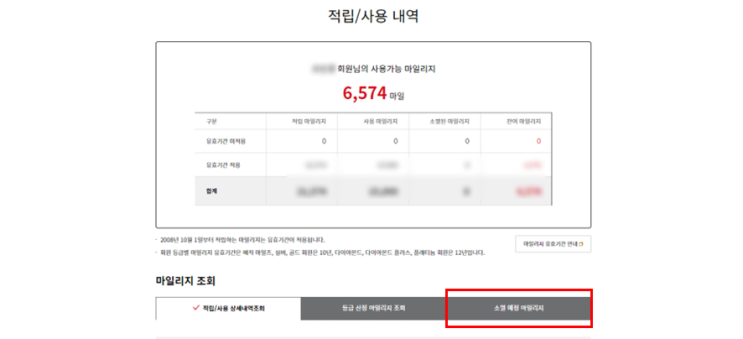  [아시아나 마일리지 사용 ①] 아시아나 마일리지 유효 기간 확인
