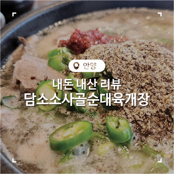 안양 순댓국이 맛있었던 담소소사골순대육개장