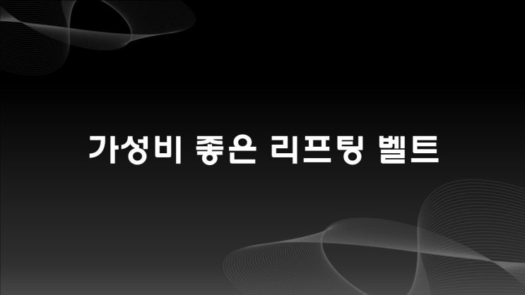  가성비 리프팅 벨트, 쉴드 리프팅벨트(내돈내산)