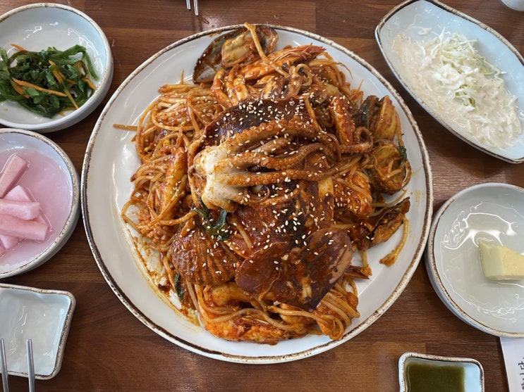  양수리 맛집 중 매콤하고 다양한 해물이 매력적이던 양수리 해물맛있찜