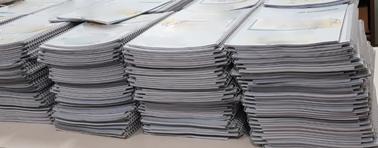 금천구 중고등학교 선생님들의 수업교재 링제본 제작 인쇄소