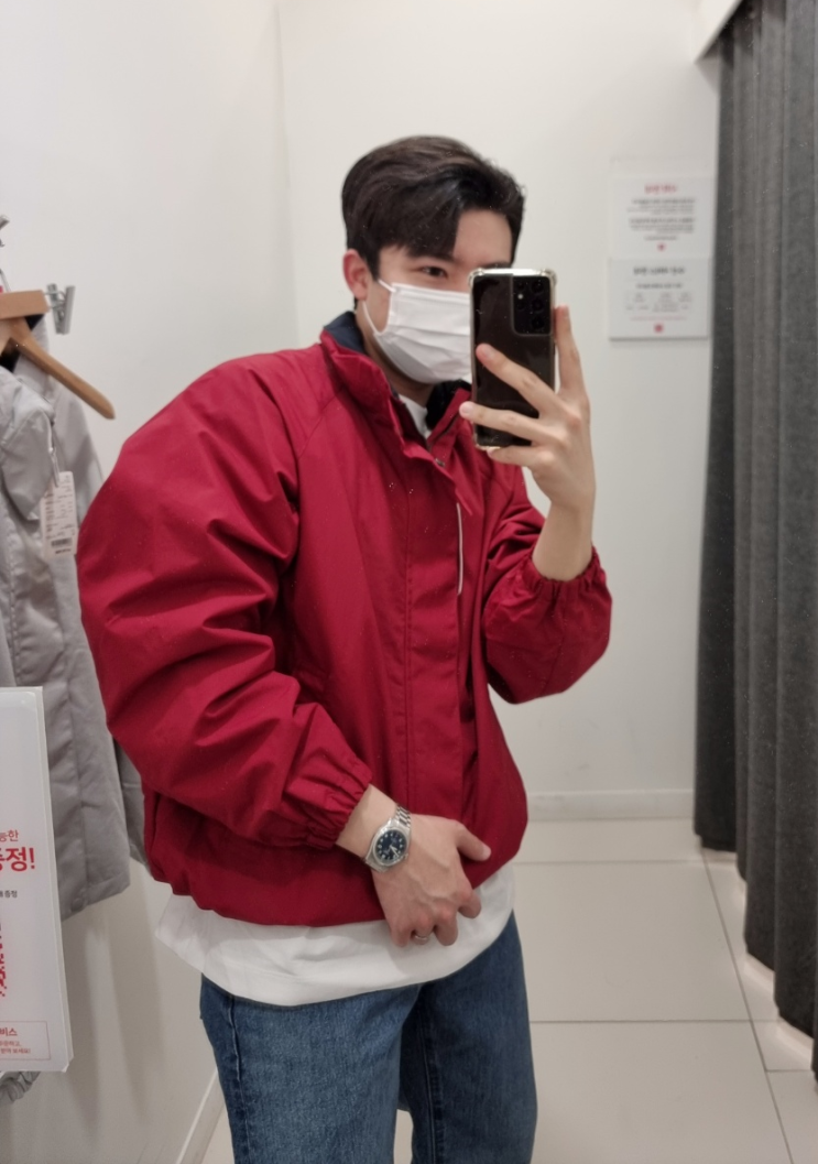  부천 유니클로 바람막이 코디 남자 봄 데일리룩 스트릿룩 착용 후기