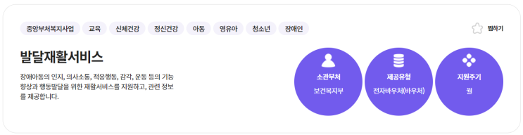  장애아동 발달재활서비스