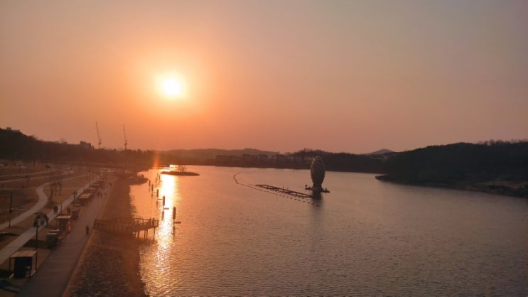  동탄호수공원 석양맛집 아이와 산책하기 좋은곳