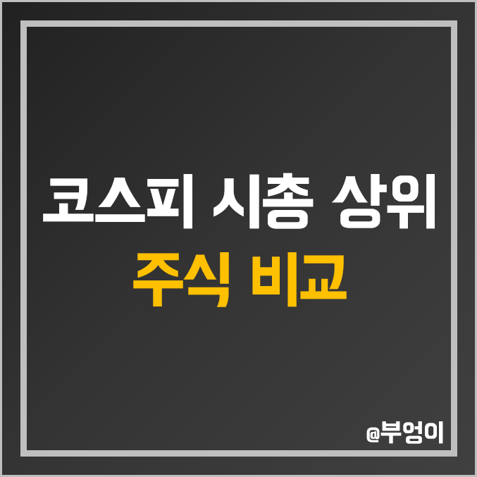 코스피 시가총액 상위 주식 비교 : 시총 Top 10 삼성전자우 LG 에너지솔루션 화학 SK하이닉스 삼성 바이오로직스 SDI 현대차 기아차 네이버 주가 배당금 PER PBR 순위 코스피 시가총액 상위 주식 비교 : 시총 Top 10 삼성전자우 LG 에너지솔루션 화학 SK하이닉스 삼성 바이오로직스 SDI 현대차 기아차 네이버 주가 배당금 PER PBR 순위