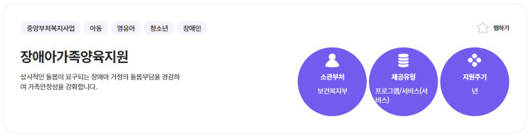  장애가족양육지원