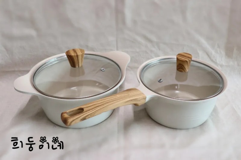 화이트 인덕션전용냄비세트 퀸센스 올리아 세라믹 예쁜냄비