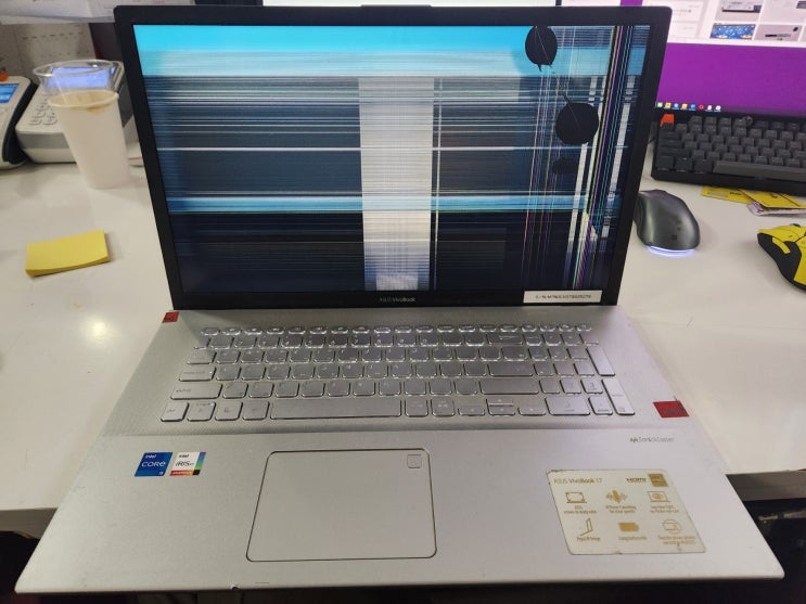  MSI노트북액정파손 17인치파손 X712E