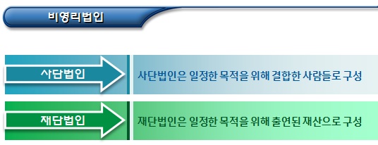 비영리법인과 비영리민간단체 차이점