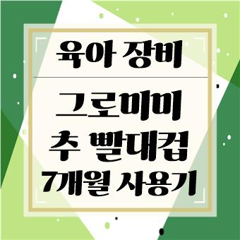  육아 장비 : 그로미미 추 빨대컵 7개월 사용기(육아대디)