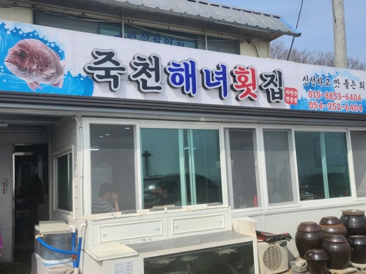  포항 다이빙 후 점심은 여기!! 현지인추천 물회시킴 매운탕까지 죽천해녀횟집