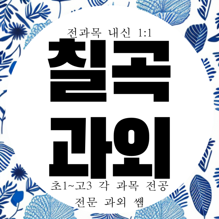  칠곡 구암동 영어과외 고등 국어 동천동 수학과외 과학 고1 고2