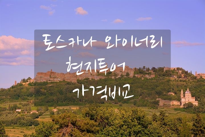  이탈리아여행 2-2. 피렌체출발 토스카나 와이너리 투어 가격비교(현지투어)
