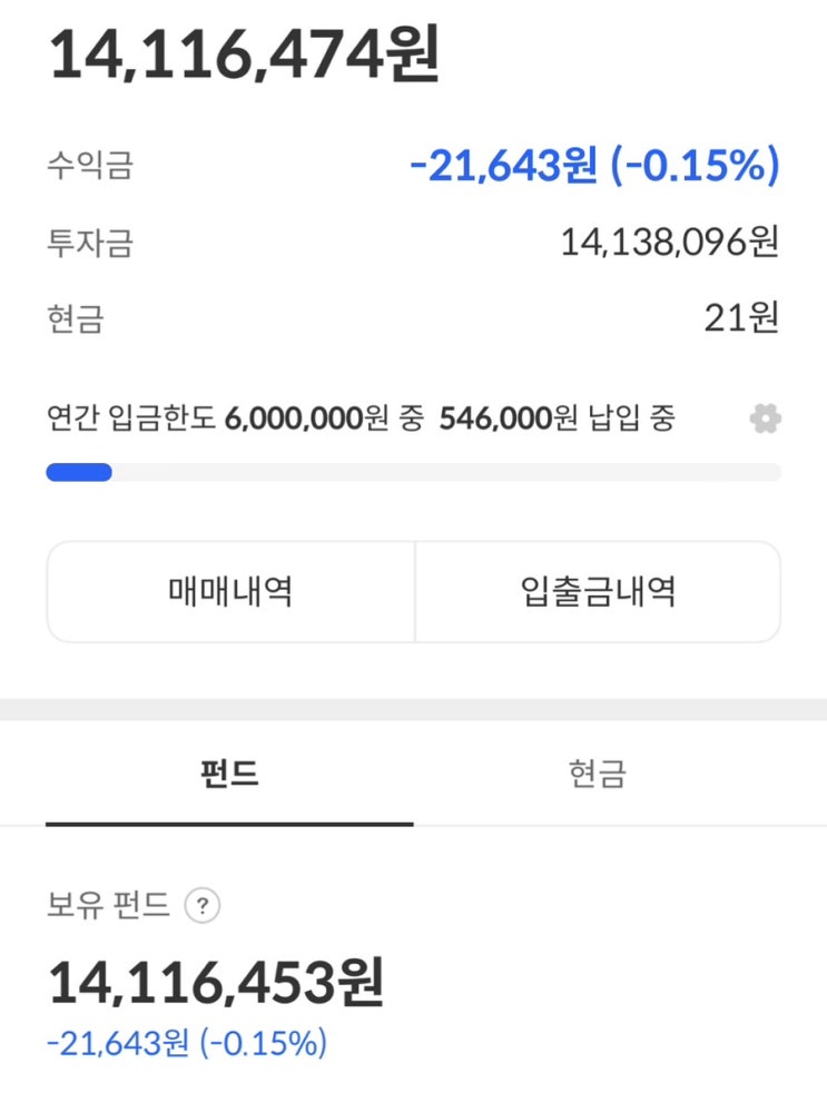  연금펀드(한국포스증권) 3월1일 잔고현황