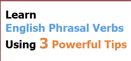  [영어] phrasal verb(동사구) 사용