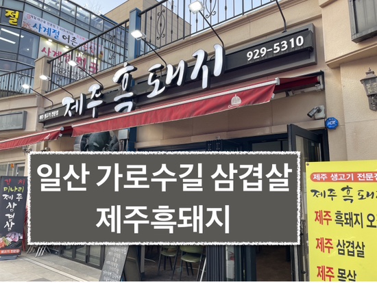  일산 가로수길삼겹살 제주흑돼지