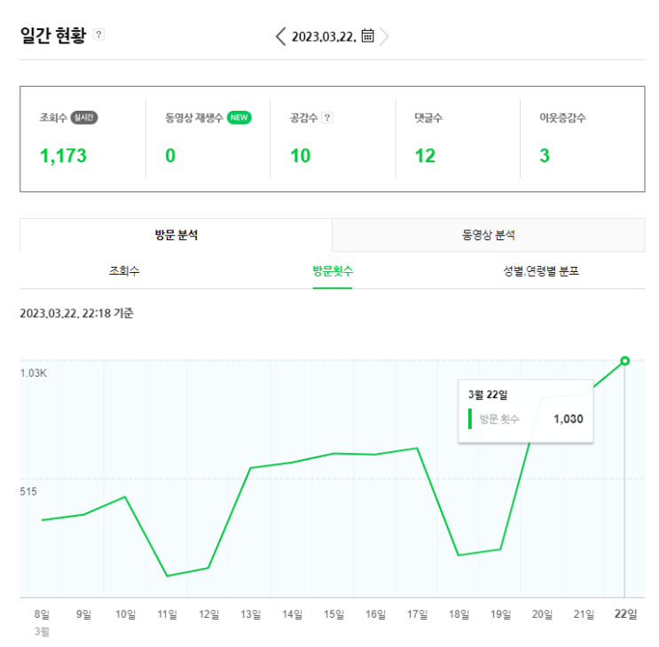  블로그 일 방문자 1,000명 돌파 기념