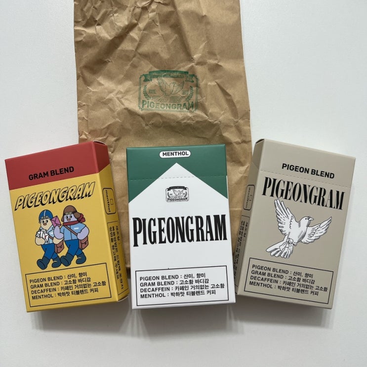 피죤그램 드립백 (피죤,그램,멘솔 블렌드) pigeongram drip bag
