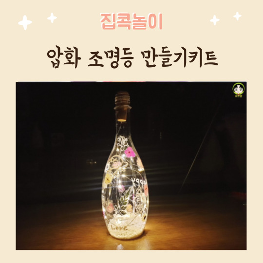  봄 맞이 압화조명등 초등유아어린이 엄마표 미술 만들기세트