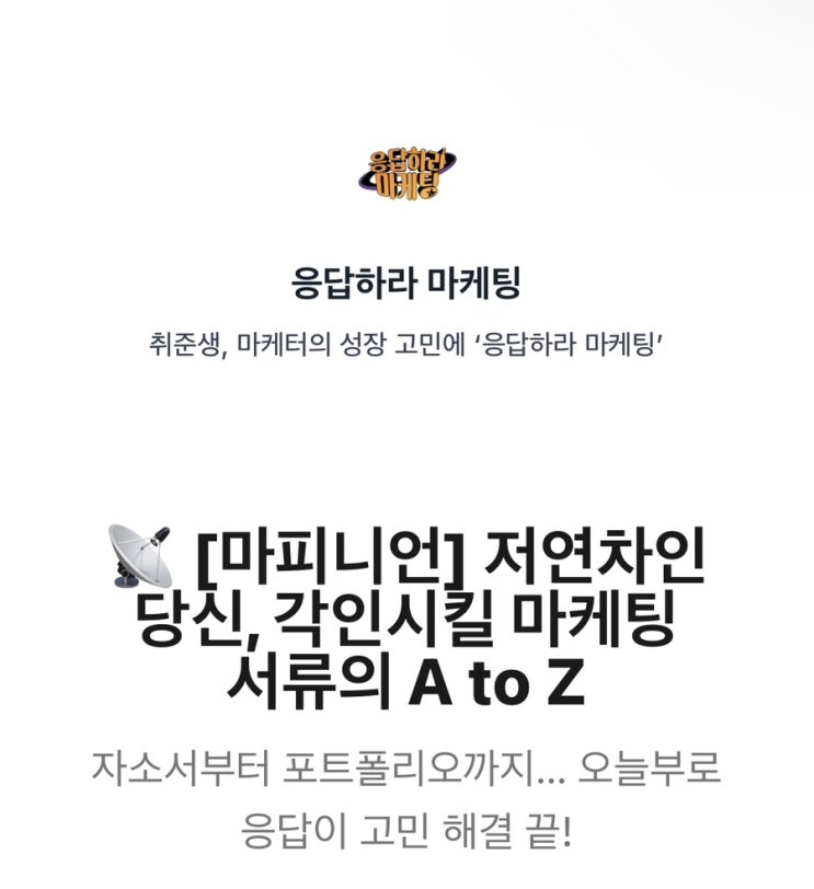  마케터라면 꼬옥 봐야하는 뉴스레터 [응답하라 마케팅]에 인터뷰가 실렸다?!