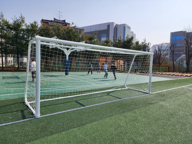  [날개스포츠] 인천검단중학교 축구골대 도색, 축구골대 보수 작업