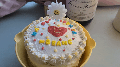 초간단 의미있는 레터링 생일 케이크(미니도시락케이크) 만들기