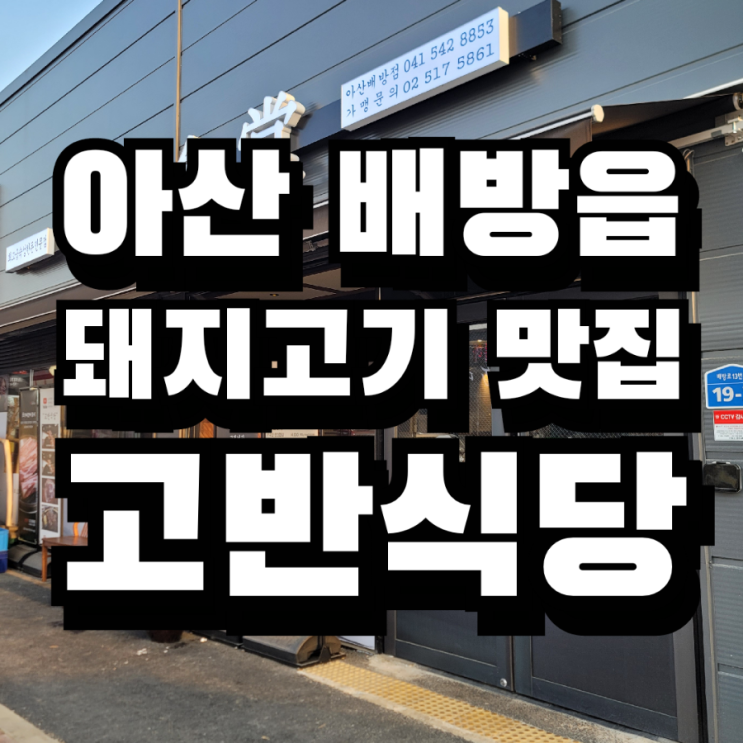  아산 용화동  구워주는 삼겹살 맛집 고반식당